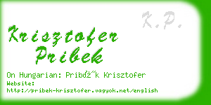 krisztofer pribek business card